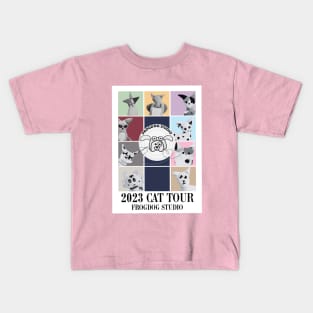 Cat tour 2023 Kids T-Shirt